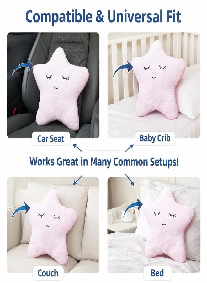 Humpy Hare Soft Plush Star Pillow Toy| Cot Cushion & Playtime Soft Toy for Kids, Children, and Babies | Stuffed Plush Pillow | White |Pack of 1 - Image 3